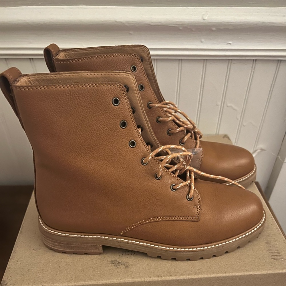 MADEWELL CLAIR LACE UP BOOT- ENGLISH SADDLE